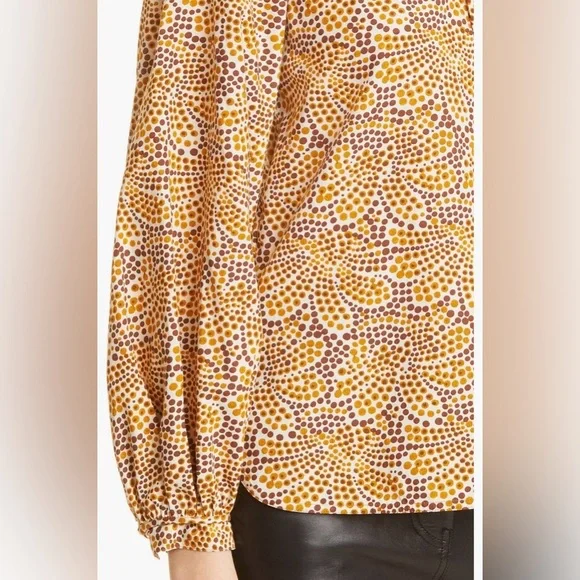 NWT Rebecca Taylor Floral Abstract Blouse - Picture 4 of 10